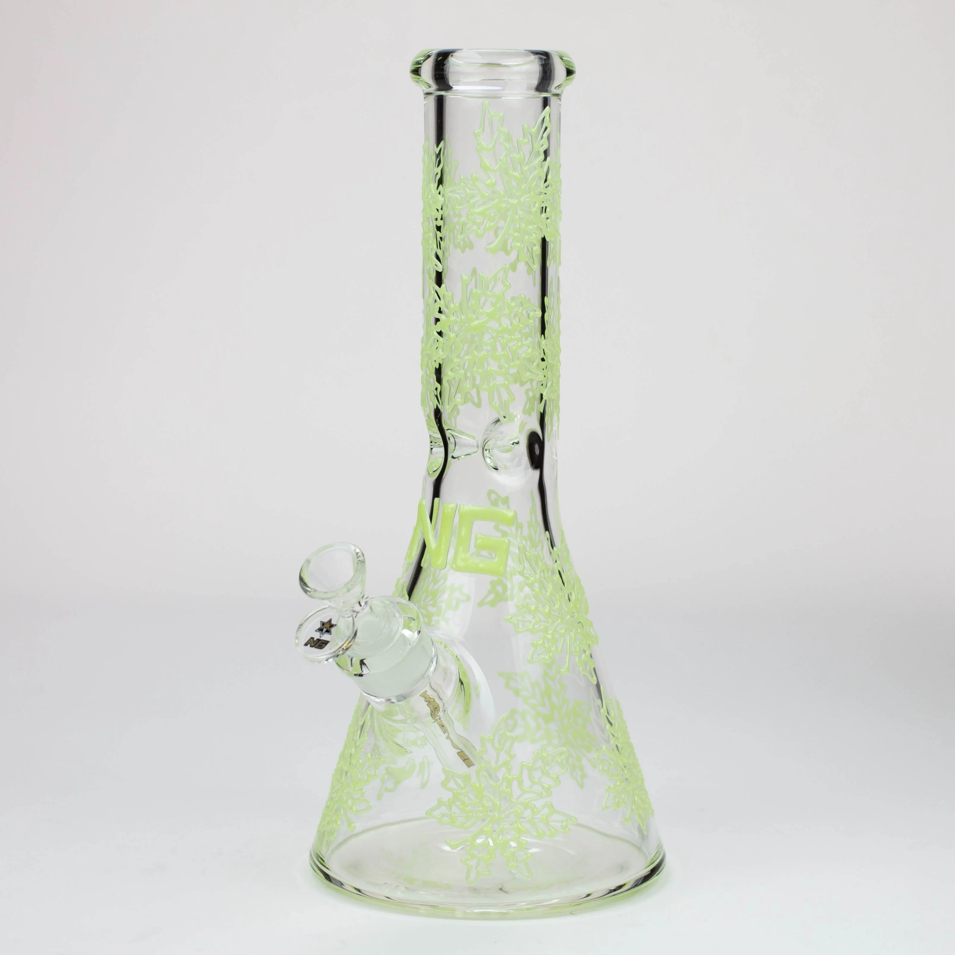 13" Glow-In-The-Dark Leaves Bong