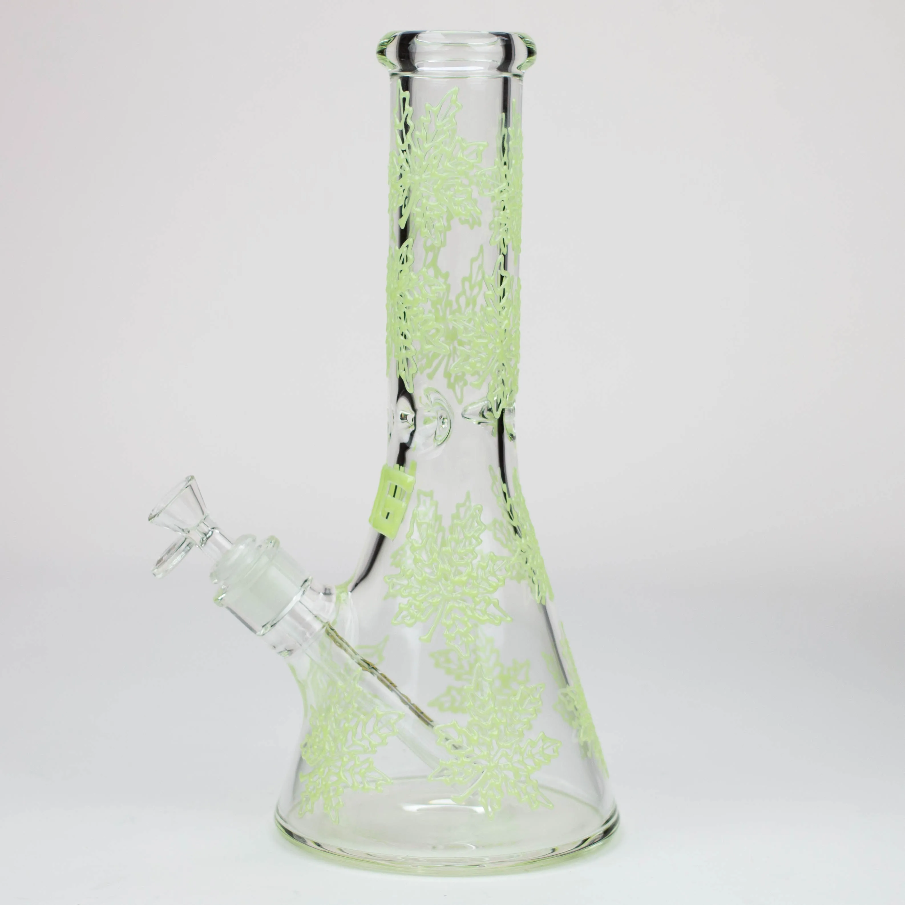 13" Glow-In-The-Dark Leaves Bong