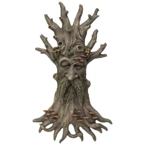 13" Greenman Wall Plaque - Branches and Mushrooms