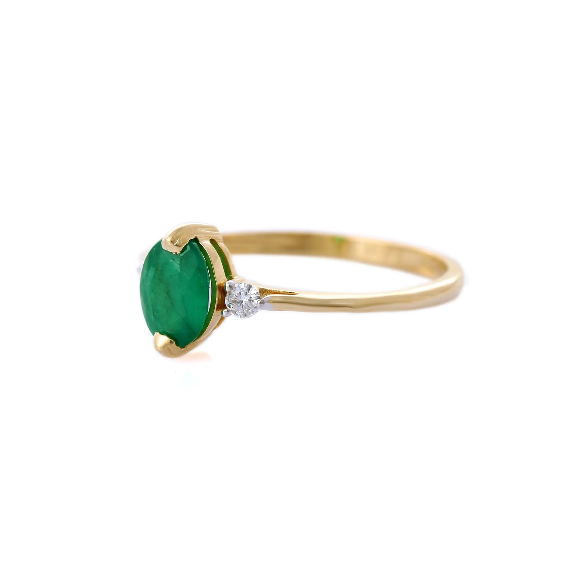 14K Gold Emerald Ring