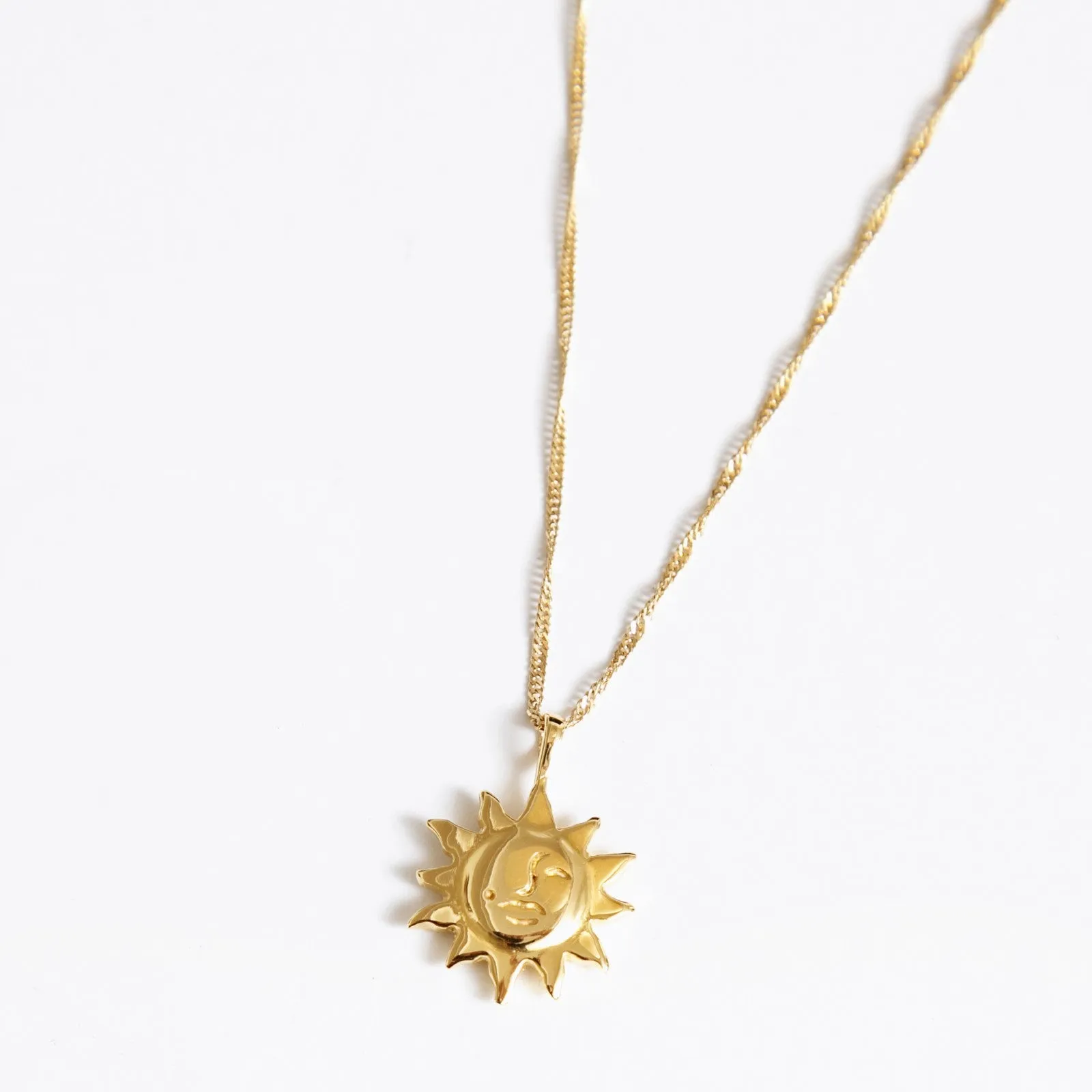 18" Sun Pendant (Gold)