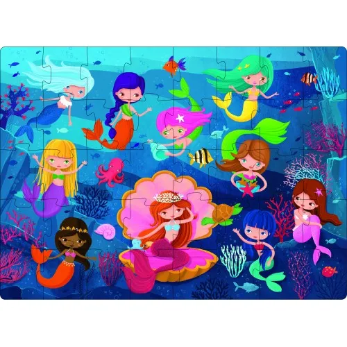 3D Puzzle and Book Set - Learn Numbers Mermaids