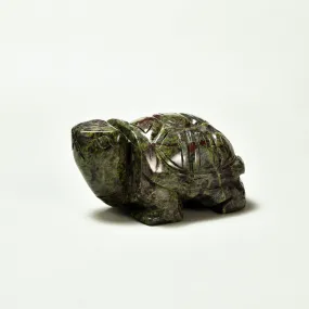 4 Blood Stone Turtle Natural Gemstone Carving