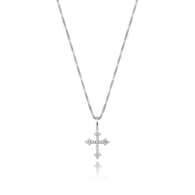 925 Sterling Silver Tennis Cross V.4