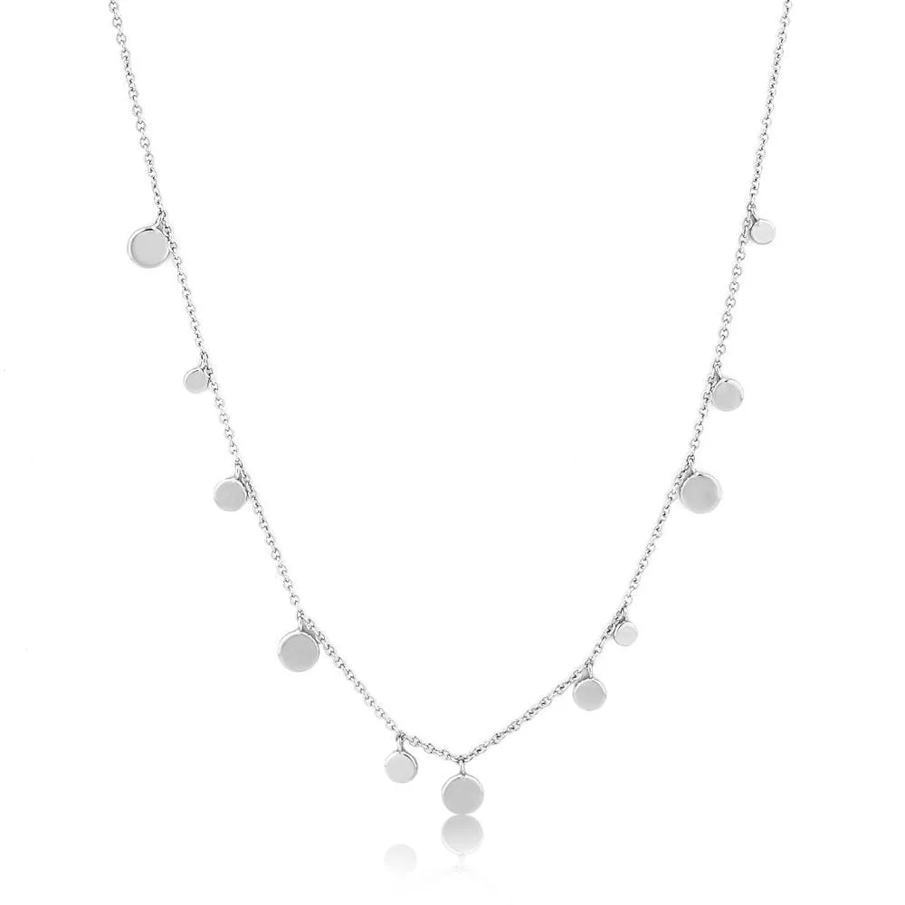 Ania Haie Geometry Mixed Discs Necklace - Silver