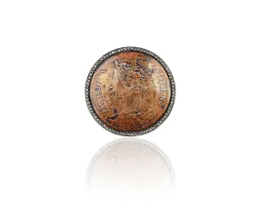 Antique Queen Victoria Coin Diamond Ring