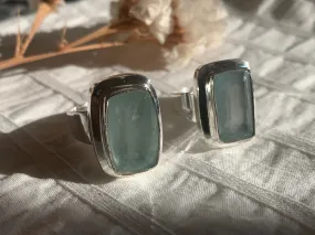 Aquamarine Ansley Ring - Rectangle (US 7.5 & 6)