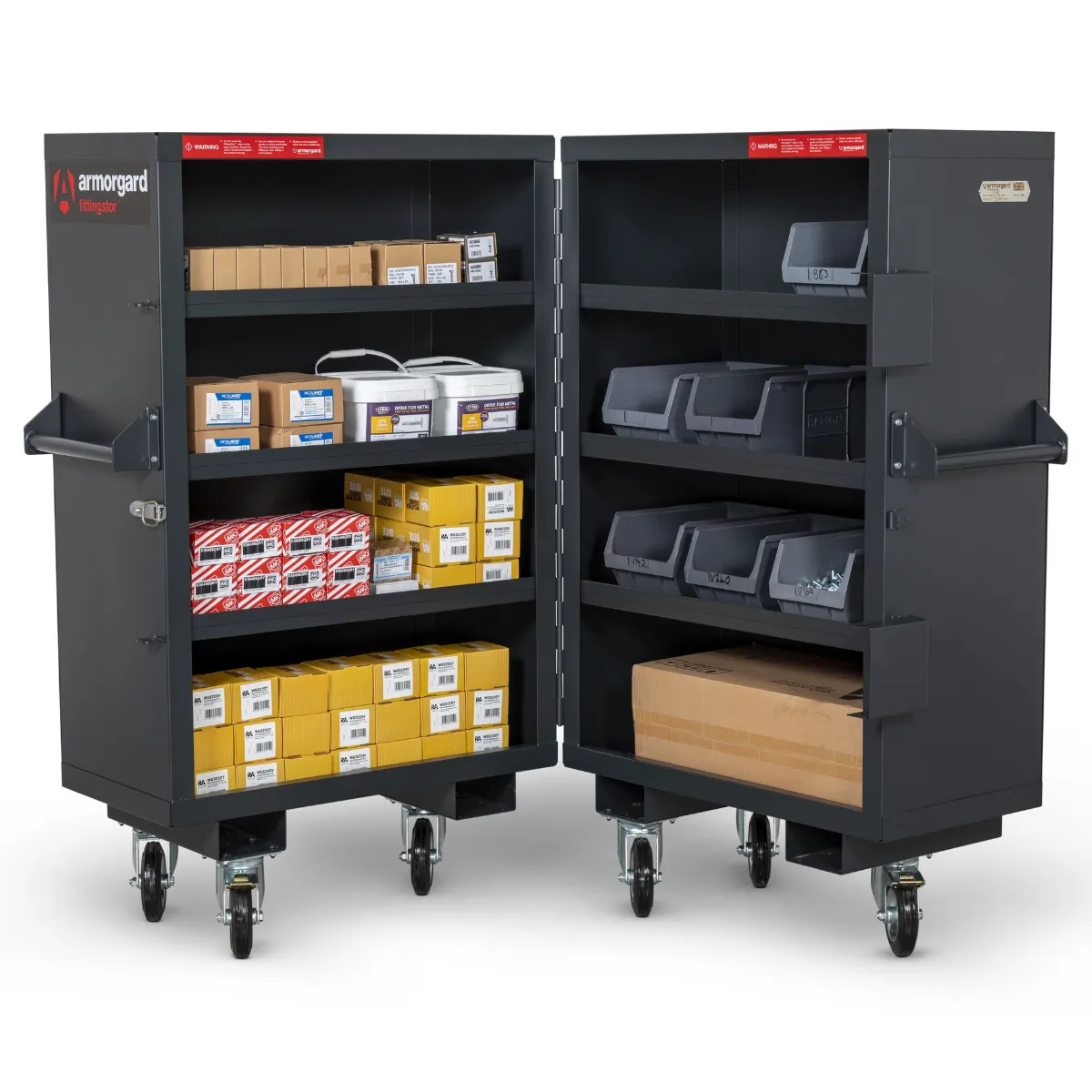 Armorgard FC5 Fittingstor Bi-fold Design Mobile Fittings Cabinet