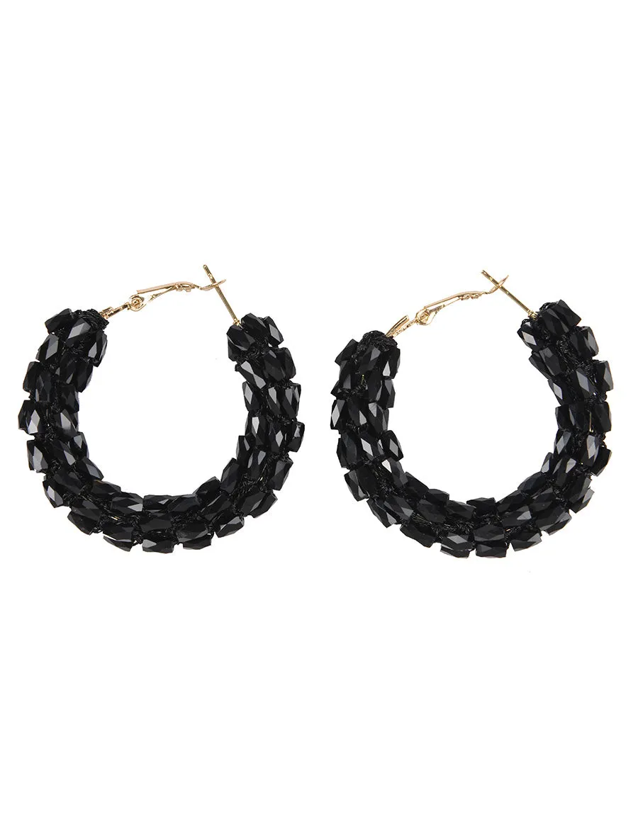 Beaded Hoop Earrings