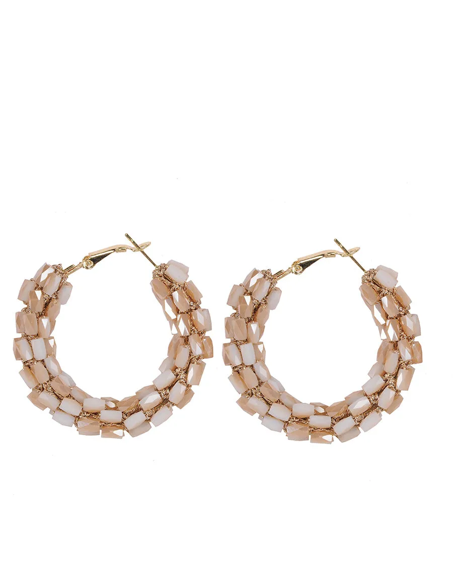 Beaded Hoop Earrings