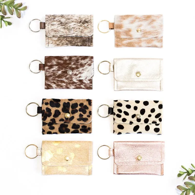 Beaudin Wholesale - Keychain Wallet | Cowhide & Leather Small Card Holder: Dutch