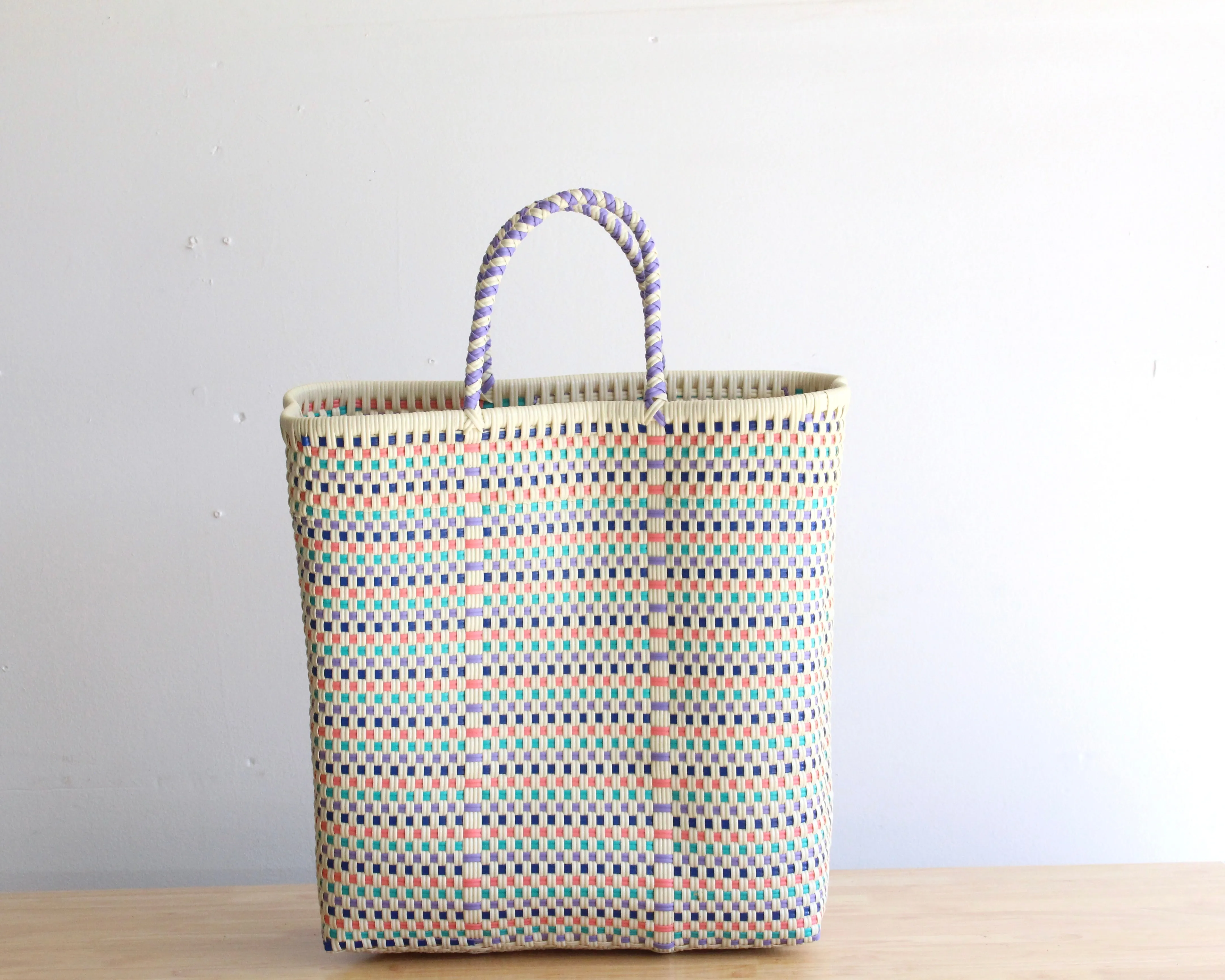 Beige with Colors Tote Bag by MexiMexi