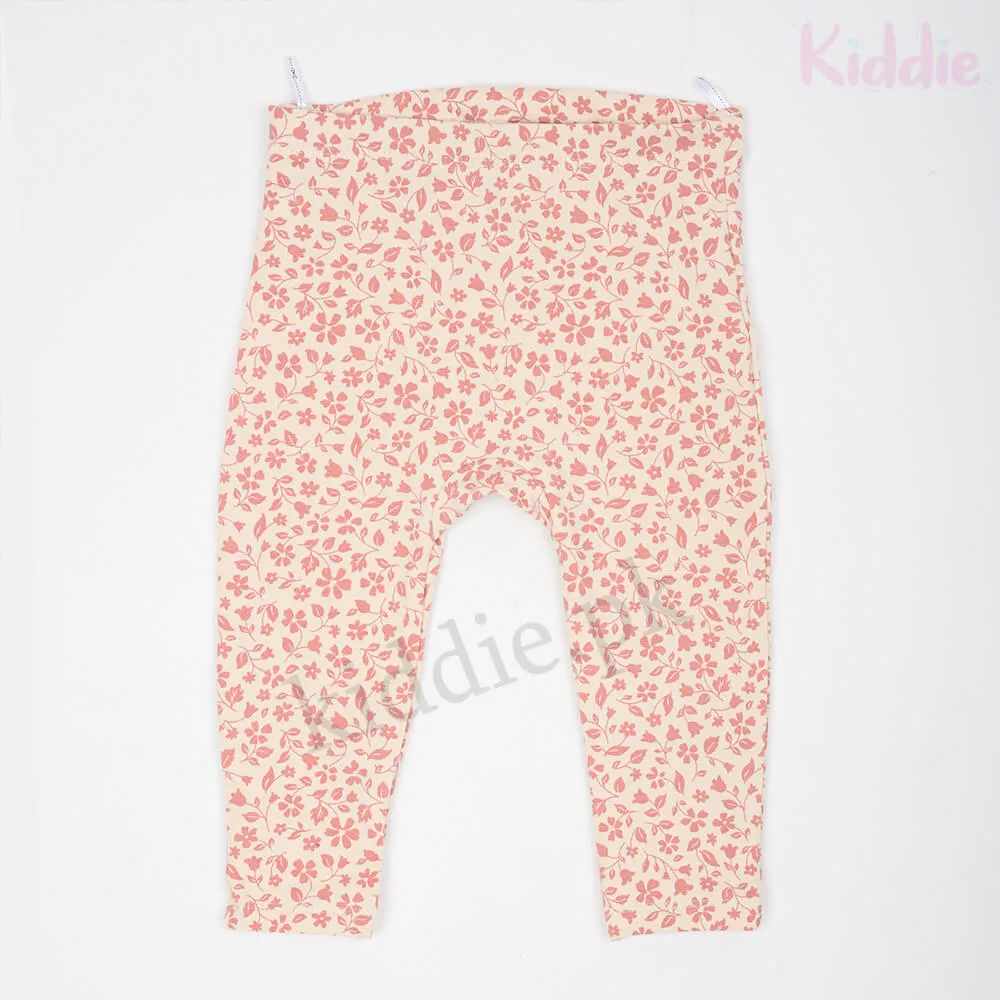 CA Baby Off-white Printed Fleece Tights 3660