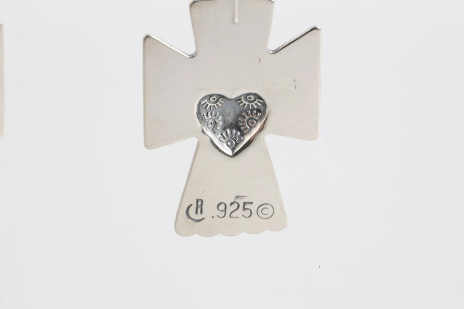 Carolyn Pollack 925 Silver Cross Earrings (4.32g.)