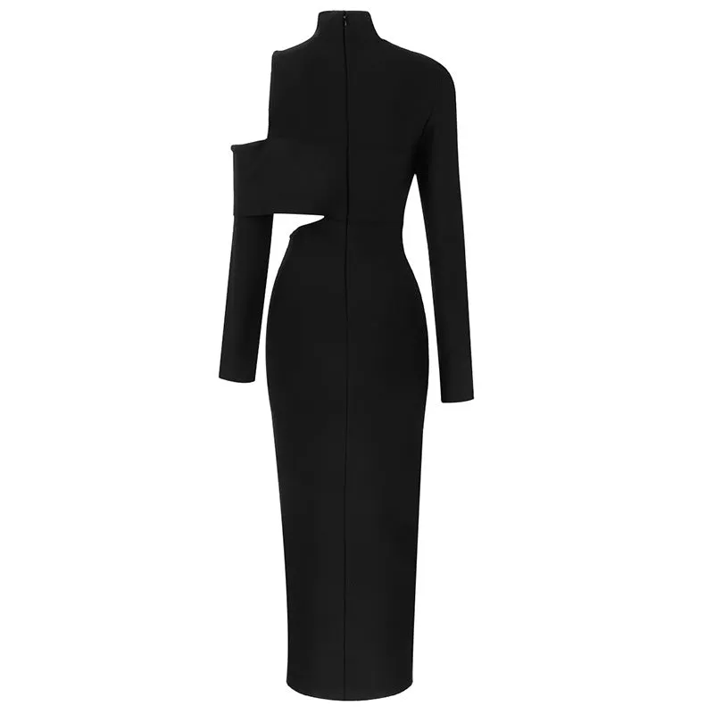 CEDRINA Long Sleeve Cut Out Bandage Dress