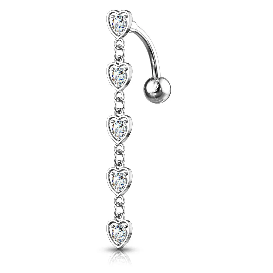 Chain of Hearts Reverse Belly Bar