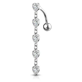 Chain of Hearts Reverse Belly Bar