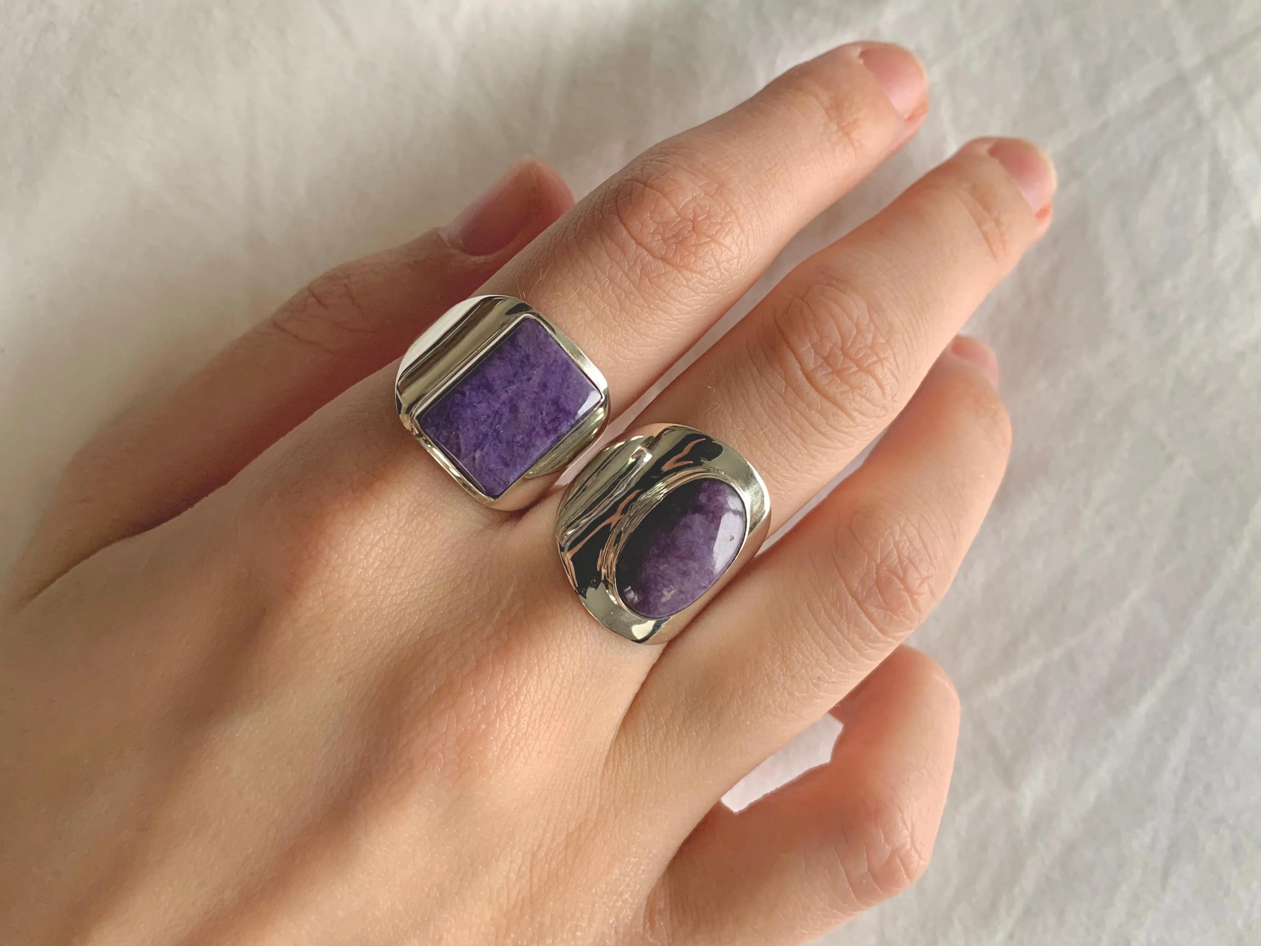 Charoite Medea Ring