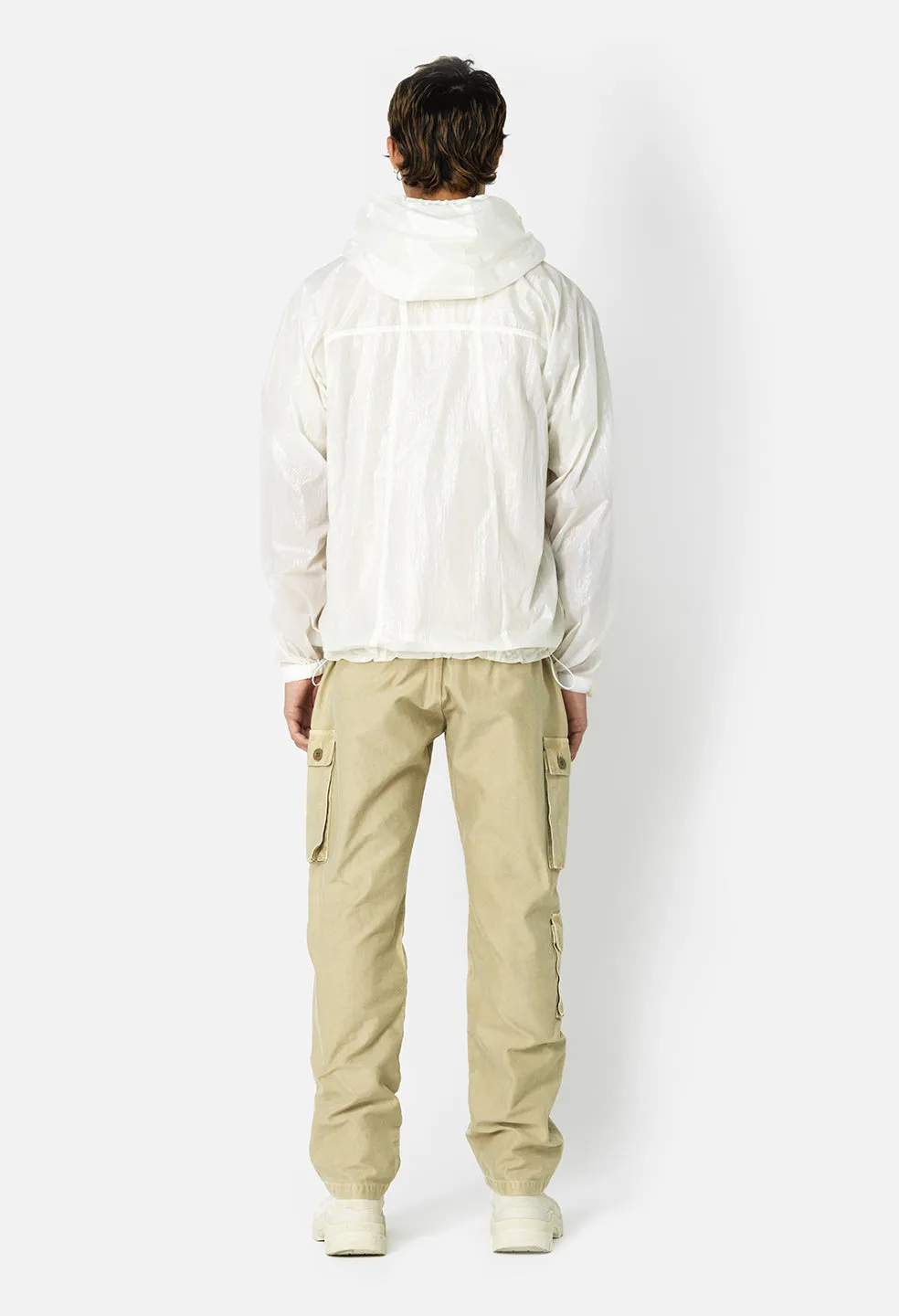 Coated Nylon Anorak / White