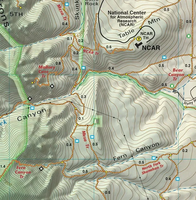 Colorado Boulder County - Trails and Recreation Topo Map | Latitude 40°