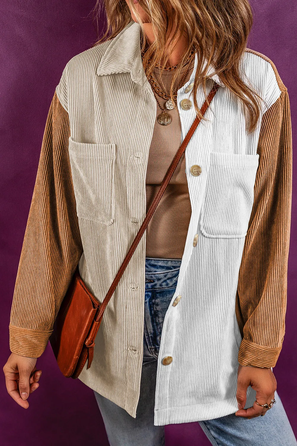 Corduroy Loose Shirt Shacket