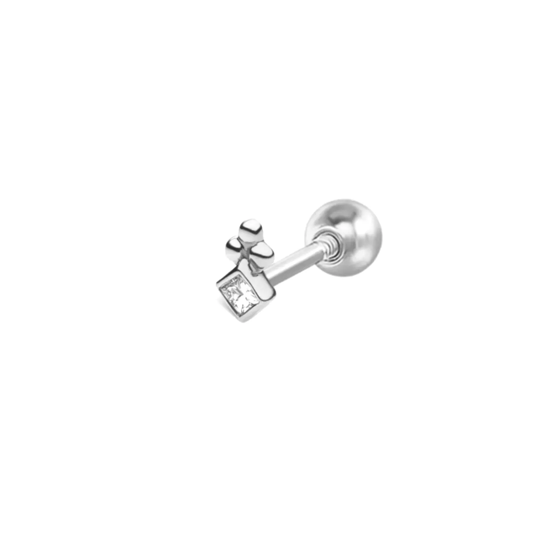 Diamond Shape Trinity Piercing Earring