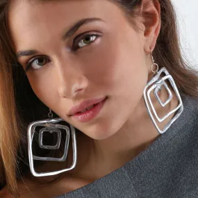 Earrings Three Squares AL17317