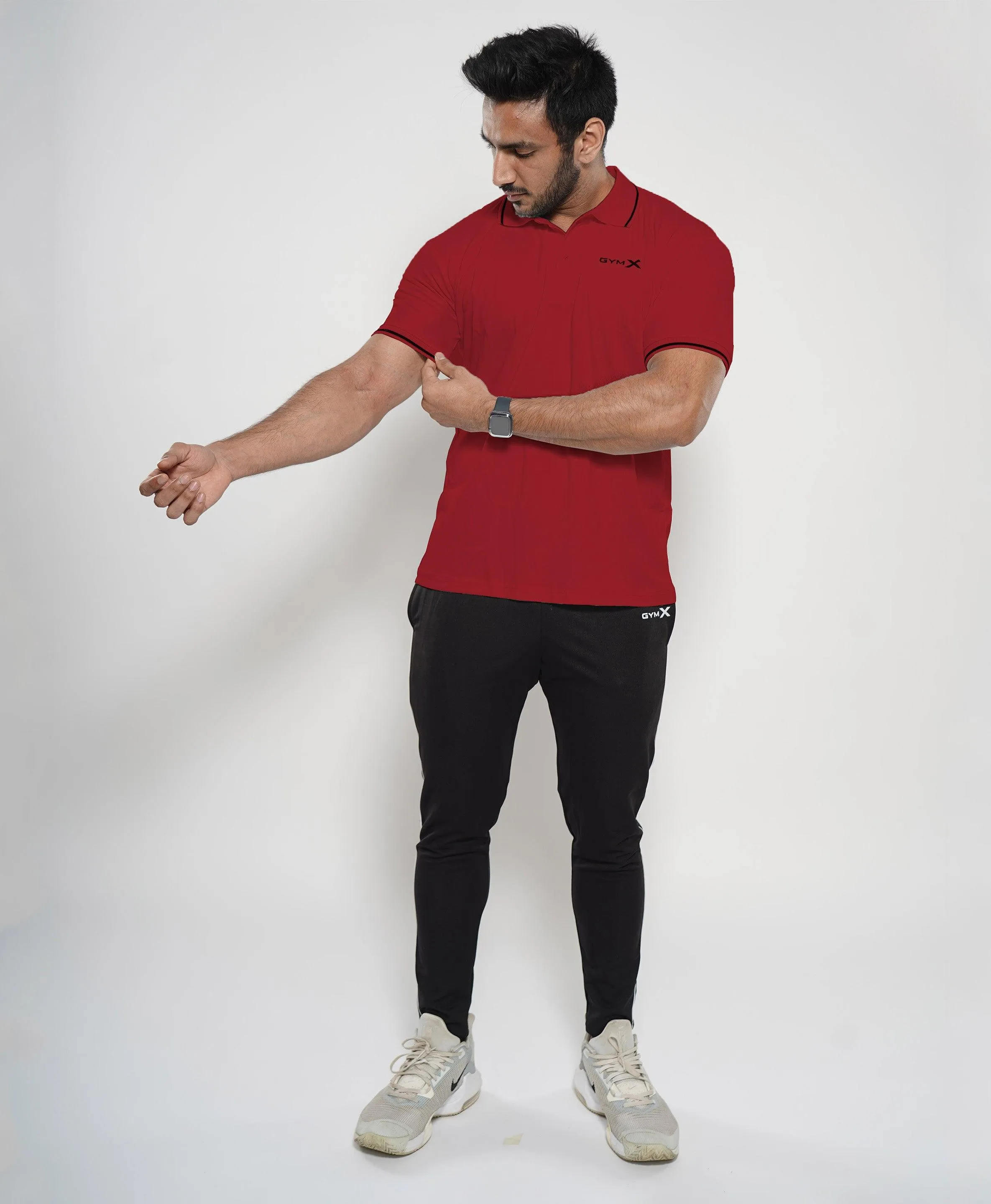 Epic GymX Polo Tee: Valentine Red - Sale