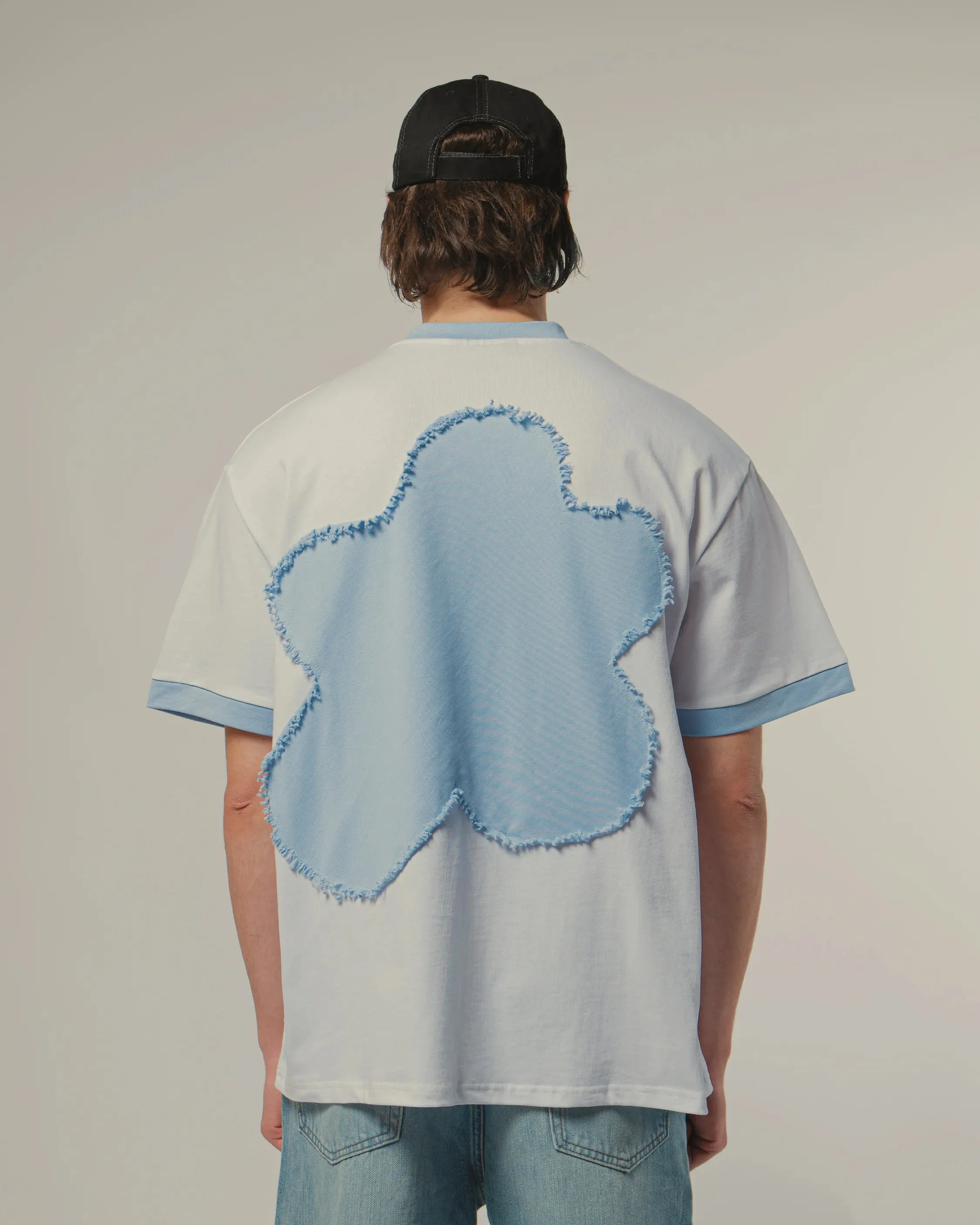 Flower Blue/White Tee