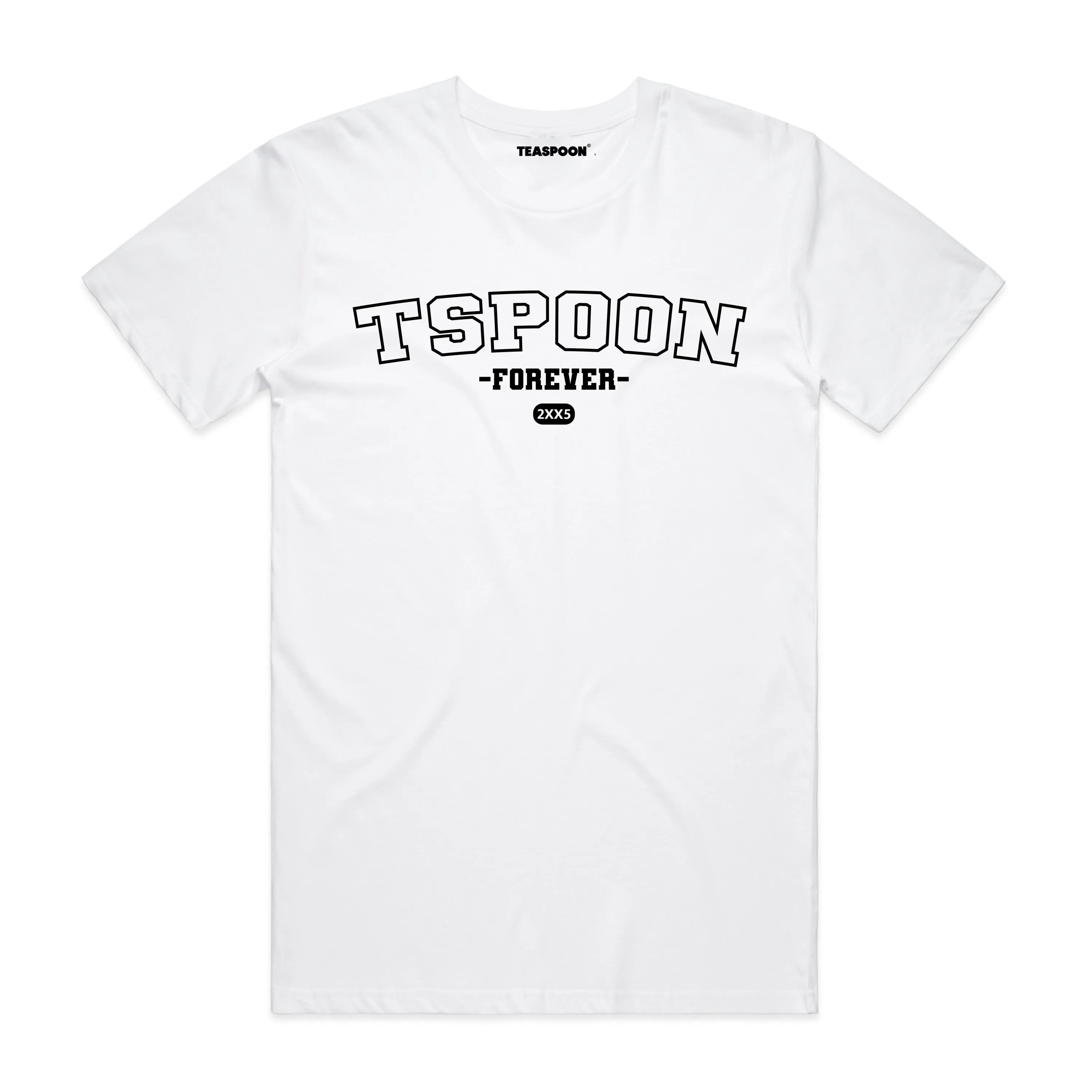 Forever TSPOON - recycled fabric tee - white -  black print