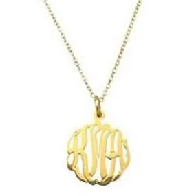 Gold Mini Monogram Necklace