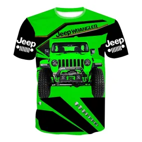 Green Jeep Wrangler - T-Shirt