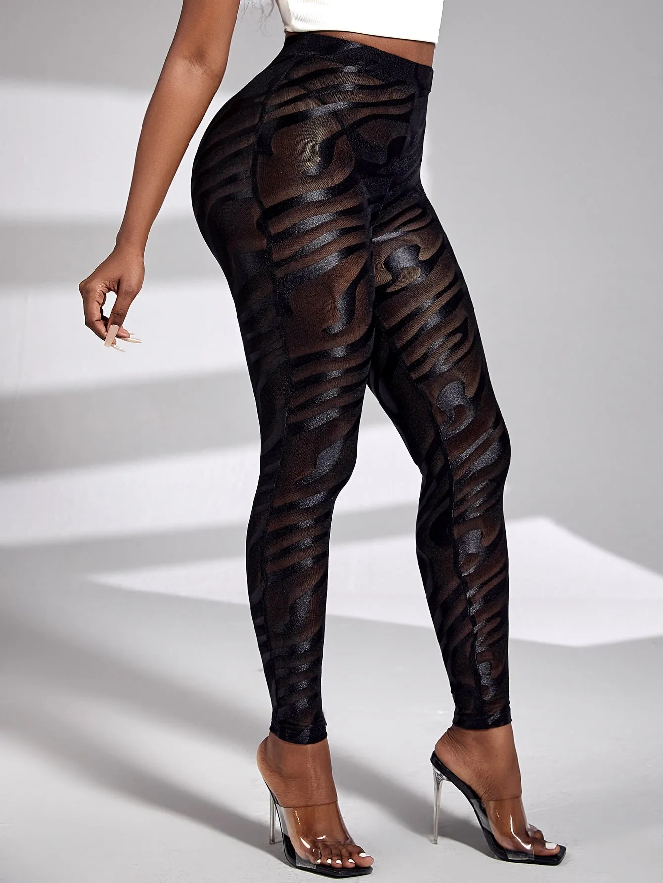 High Waist Allover Print Leggings