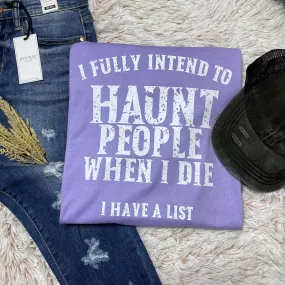 I Fully Intend To Haunt