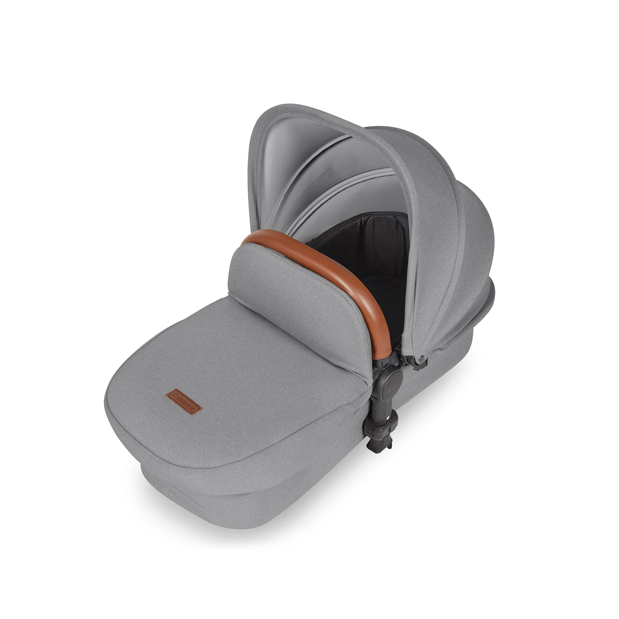 Ickle Bubba Stomp Luxe All-in-One I-Size Travel System With Isofix Base - Silver / Pearl Grey / Tan