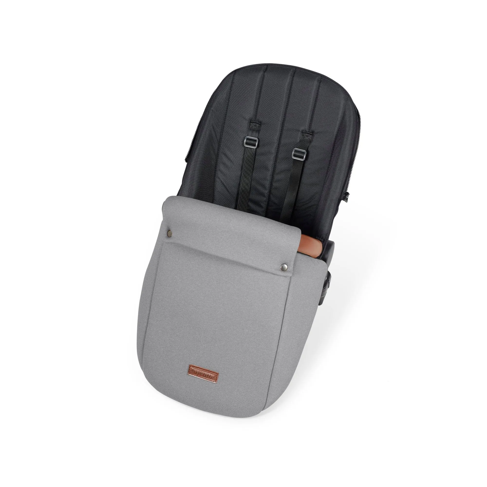 Ickle Bubba Stomp Luxe All-in-One I-Size Travel System With Isofix Base - Silver / Pearl Grey / Tan