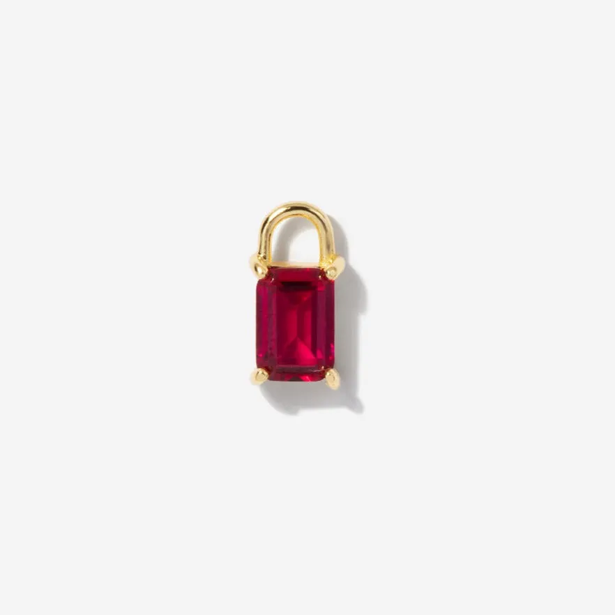 Iris Ruby Earrings Charm