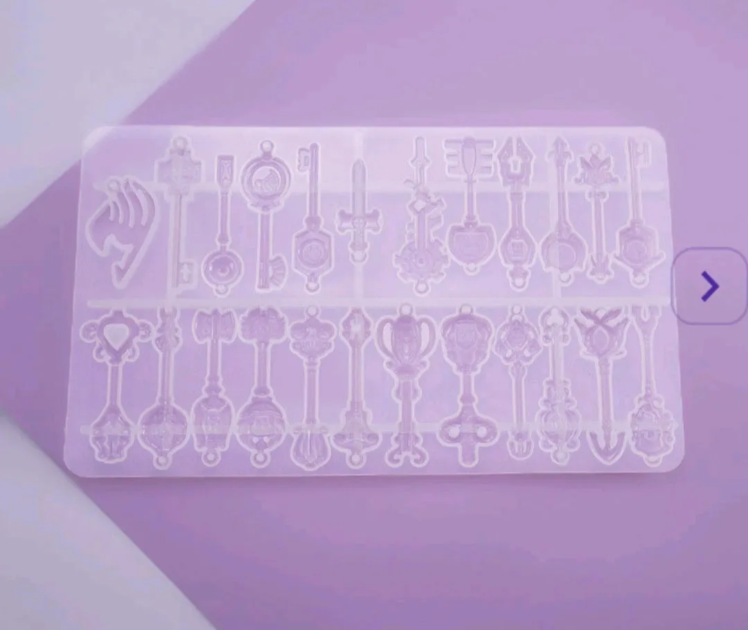 Key patterns mold for Resin Crafts -Silicone Moulds