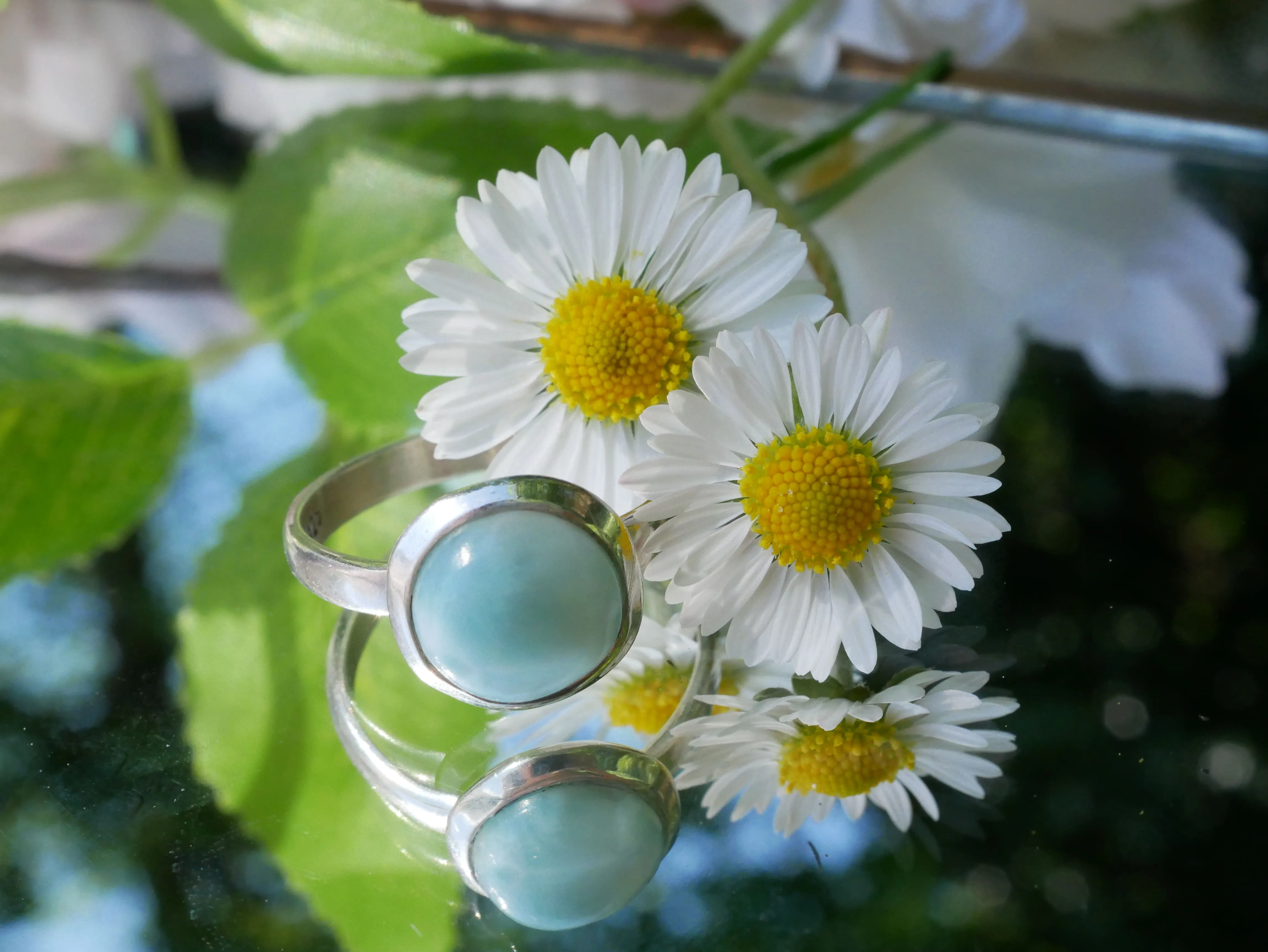 Larimar Ariel Ring - Small Round