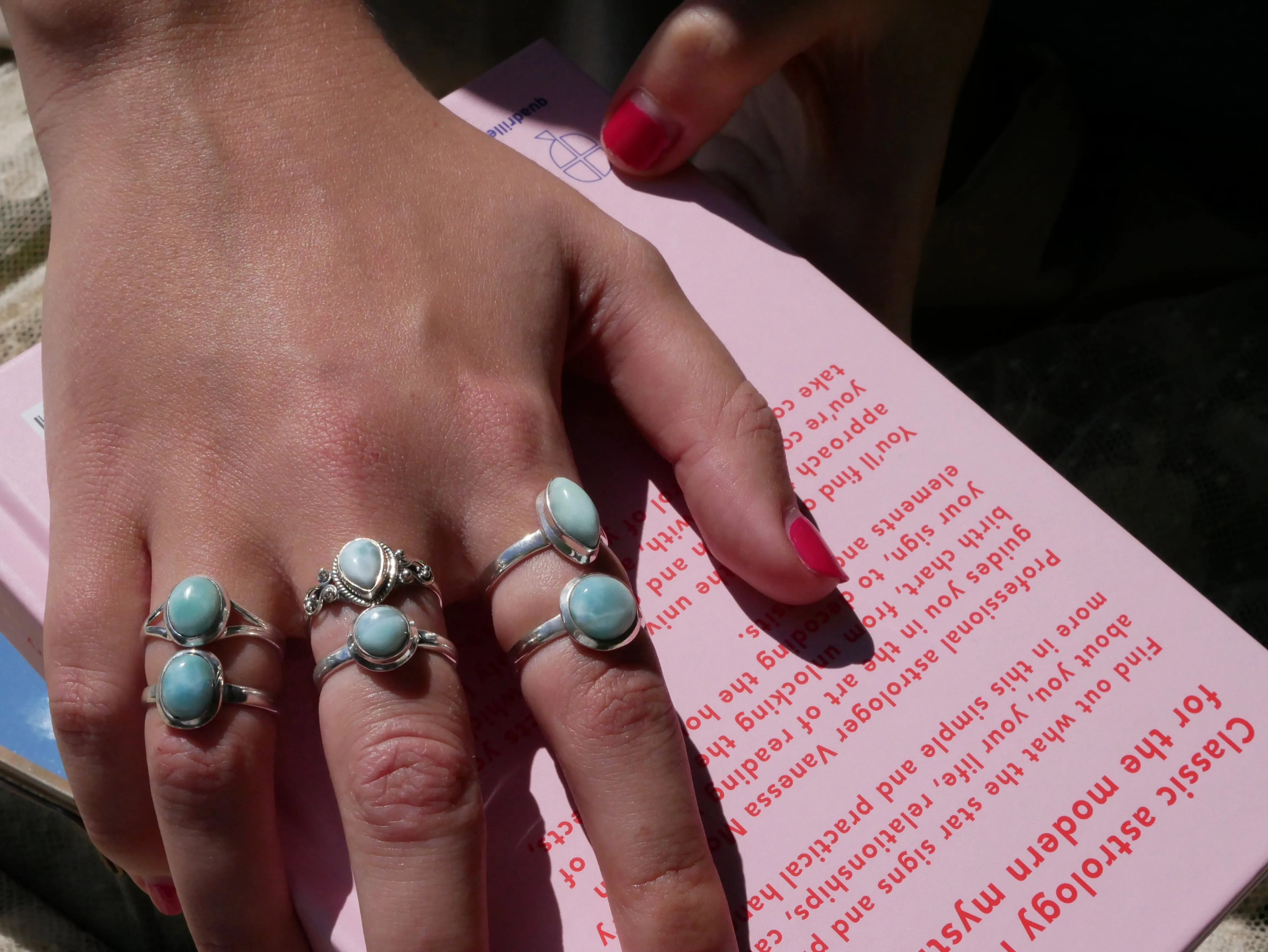 Larimar Ariel Ring - Small Round