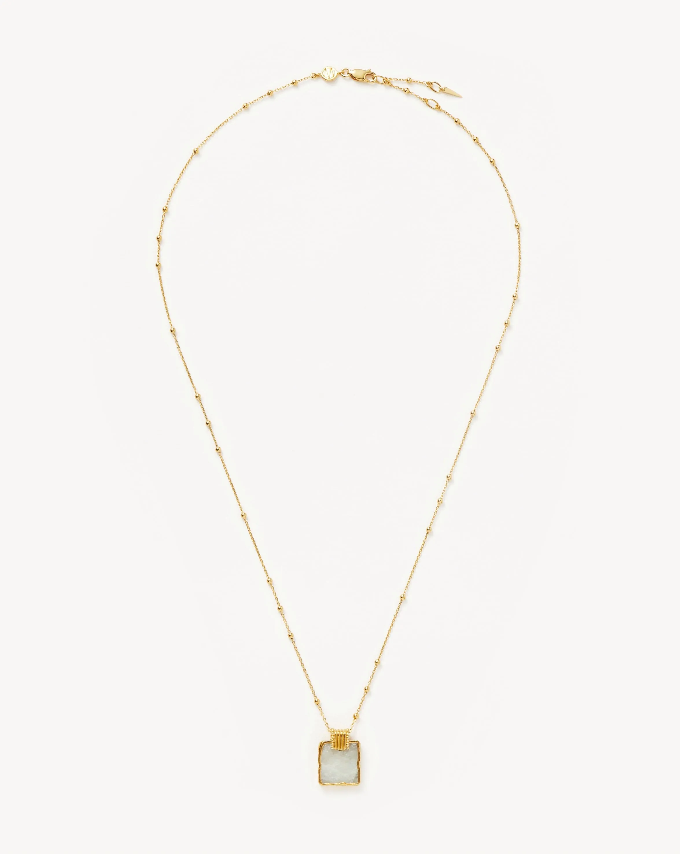 Lena Charm Necklace | 18ct Gold Plated Vermeil/Rainbow Moonstone