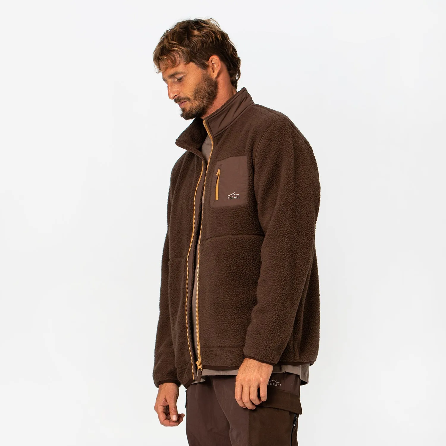 Mens Cosy Camp Fleece Ironbark