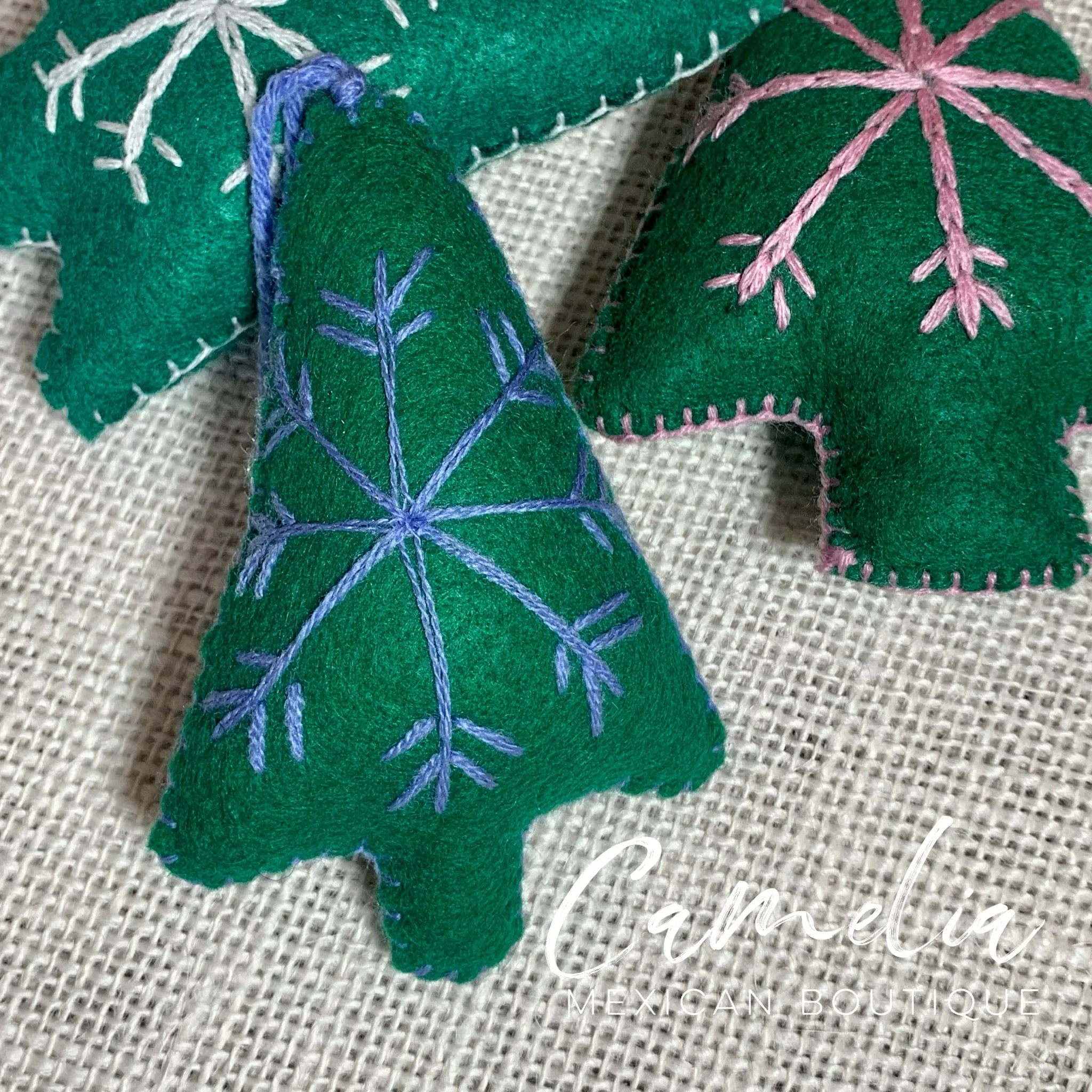 Mexican Felt Ornament Christmas Tree Small