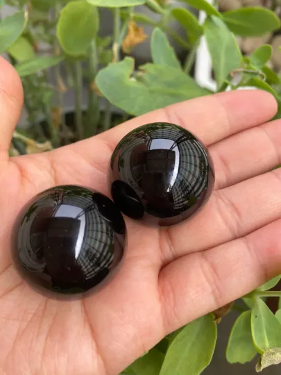 Natural Obsidian Sphere Crystal, Obsidian Sphere Healing Crystal Ball, Obsidian Stone,Meditation,Protection from Negative Energy,Root Chakra