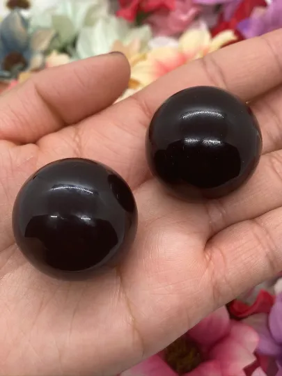 Natural Obsidian Sphere Crystal, Obsidian Sphere Healing Crystal Ball, Obsidian Stone,Meditation,Protection from Negative Energy,Root Chakra