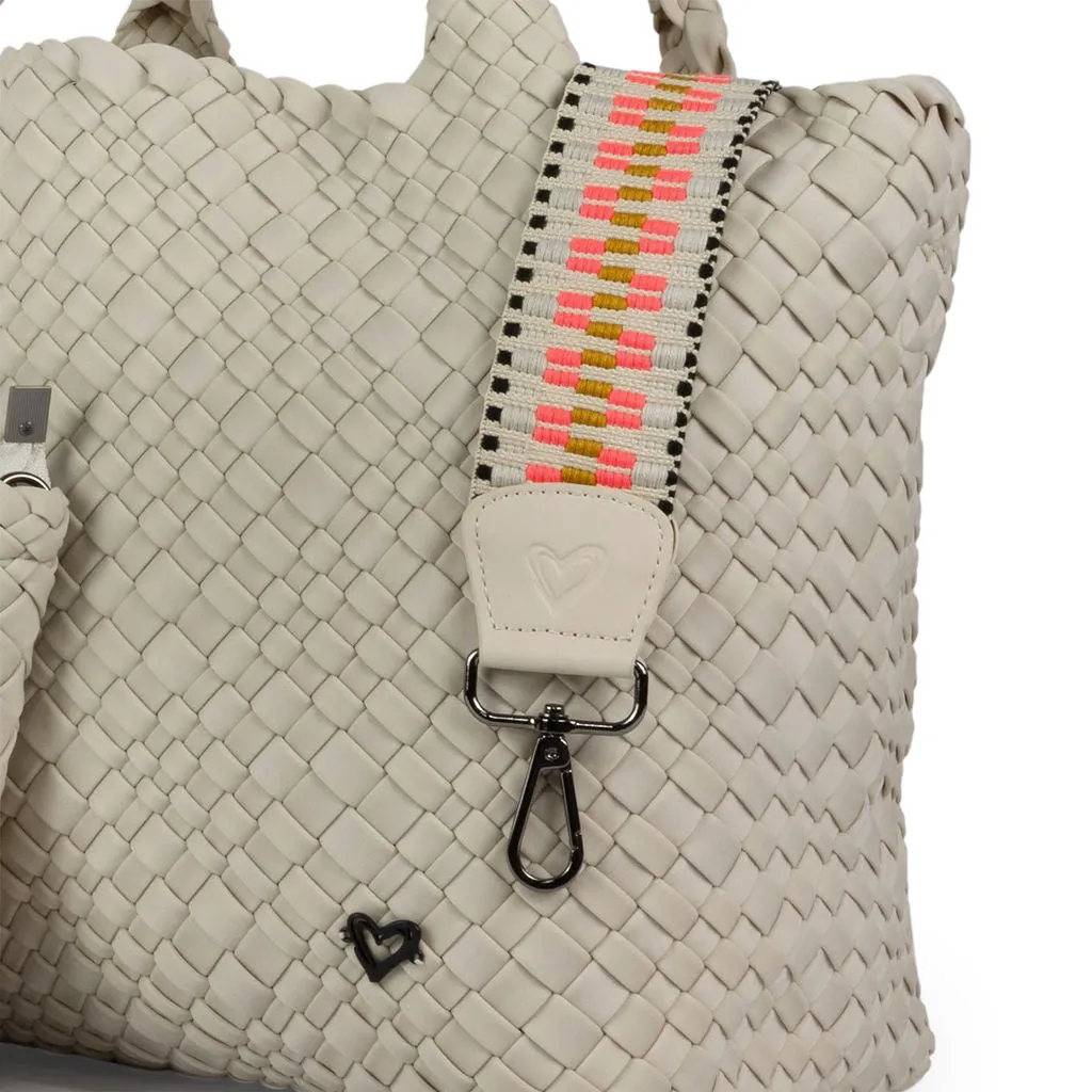 NEW: London Large Woven Tote - Bone