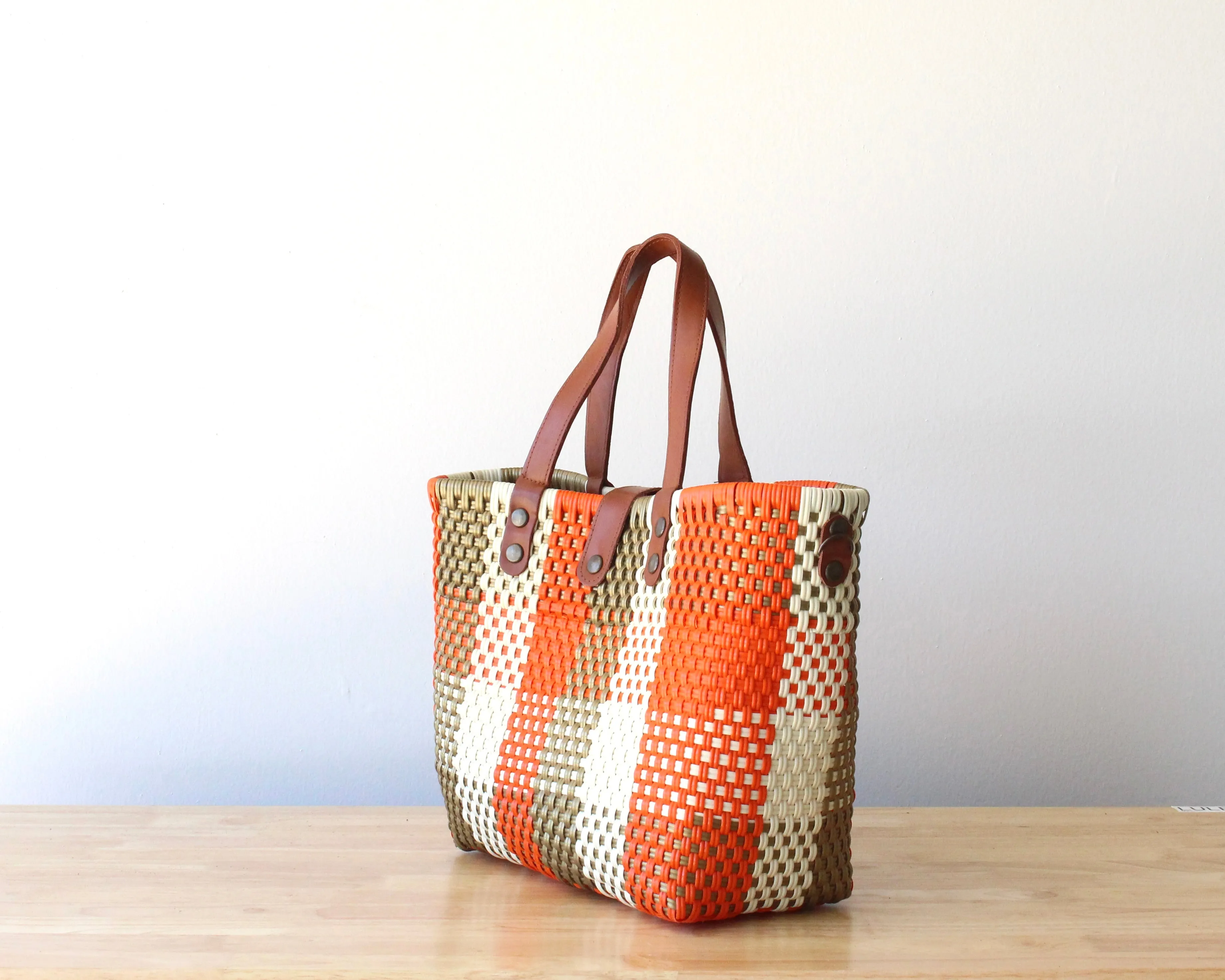 Orange, Beige & Gold Purse by MexiMexi