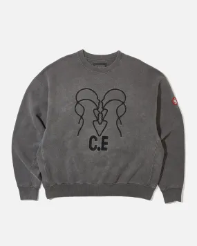 Overdye Wb Headsx4 C.E Crewneck Sweatshirt - Charcoal