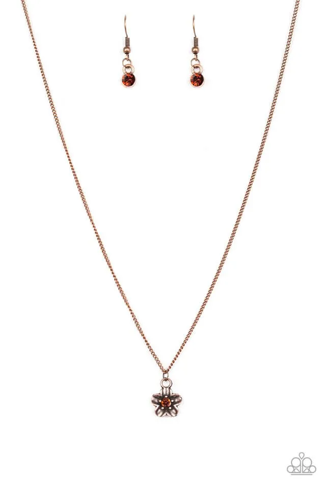 Paparazzi Accessories  - Boho Botanical Copper Necklace