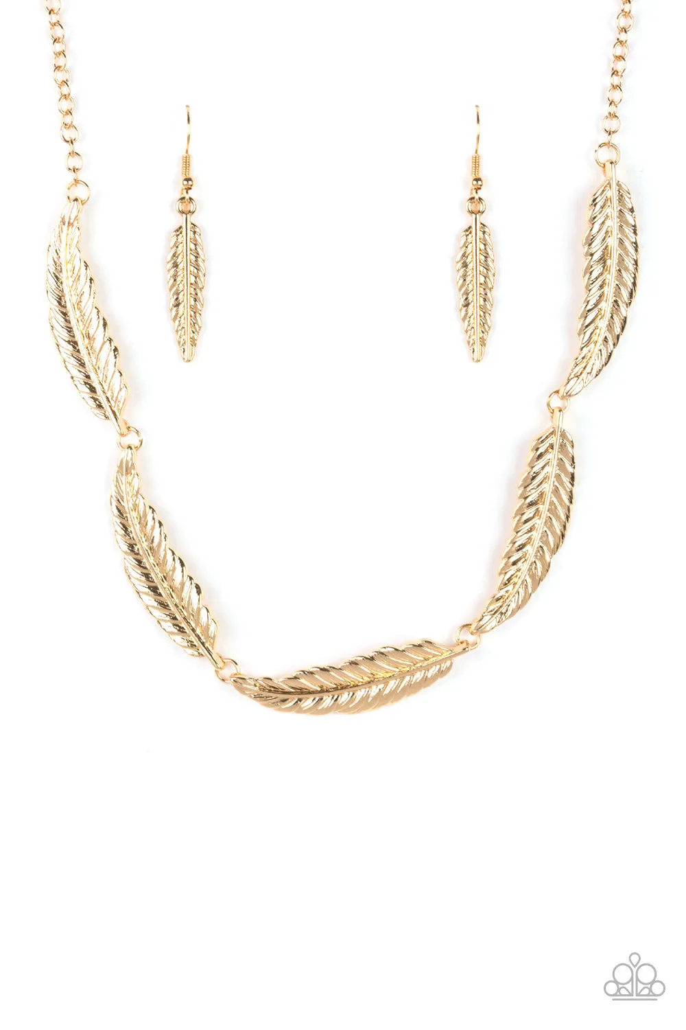 Paparazzi Accessories  - Light-Flight #L22 -Gold Necklace